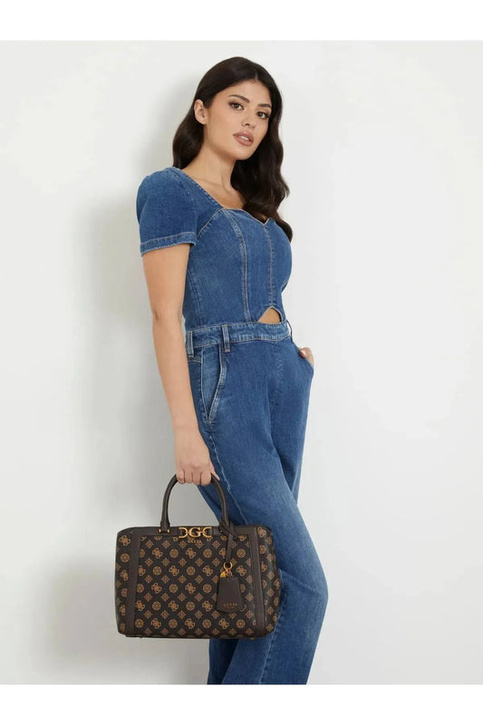 Guess Dagan 4G Peony Handbag Brown….(Sold out)