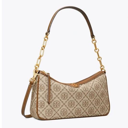 Tory Burch T Monogram Jacquard Studio Hazelnut