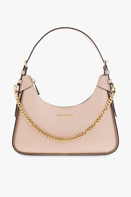 Michael Kors Women's Wilma Leather Small Pouchette Bag Size: OS, Col: Soft Pin - Pink - Shoulder Bags