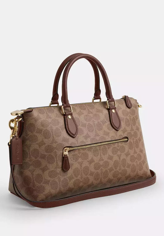 COACH
Georgia Satchel Bag In Signature Canvas Tan/Brown