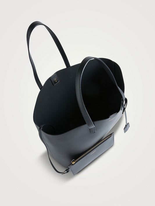 SAINT LAURENT
E/W YSL Monogram Leather Shopping Tote Bag