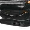 Shiny Extra Supple Calfskin Crocodile Embossed Small Triplet Bag Black