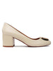 Brand: Tory Burch
Tory Burch Benton 50MM Pump Nappa Leather Shoes Shell Beige