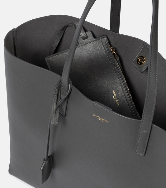 SAINT LAURENT
E/W YSL Monogram Leather Shopping Tote Bag